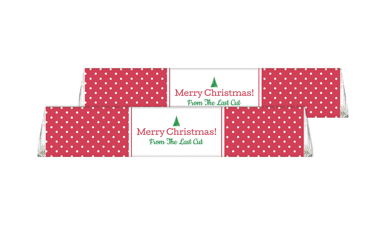 Polkadot In Red Personalised Christmas Toblerone Chocolates 50g