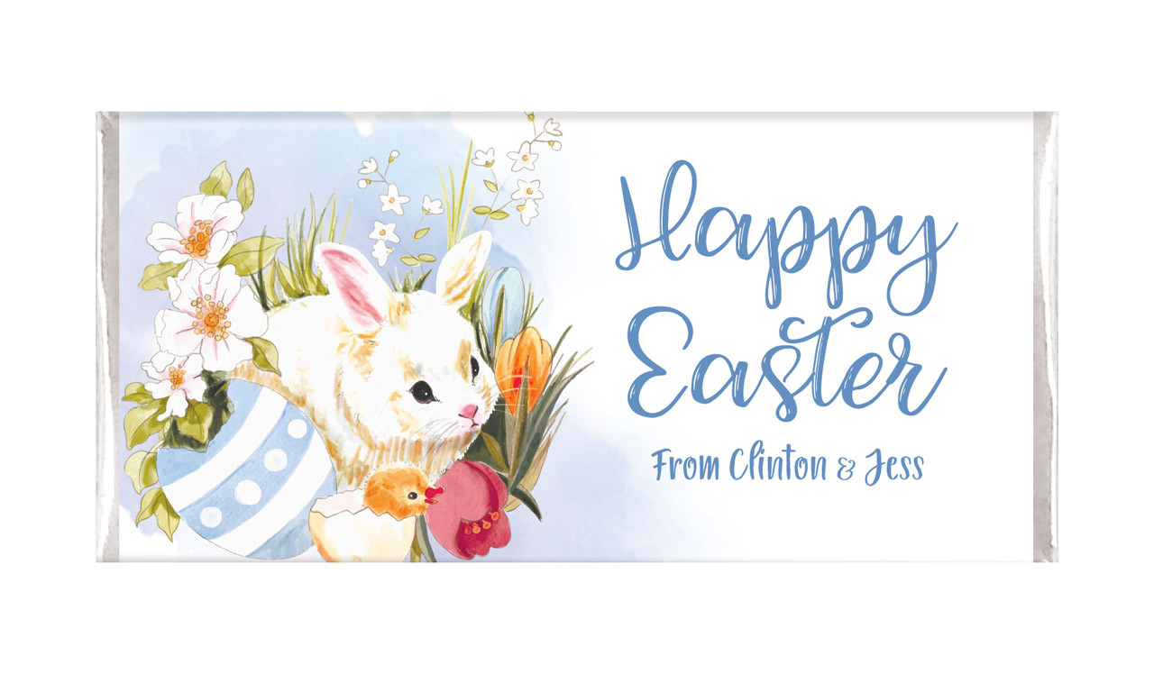 Easter Scene Personalised Easter Chocolate Bars