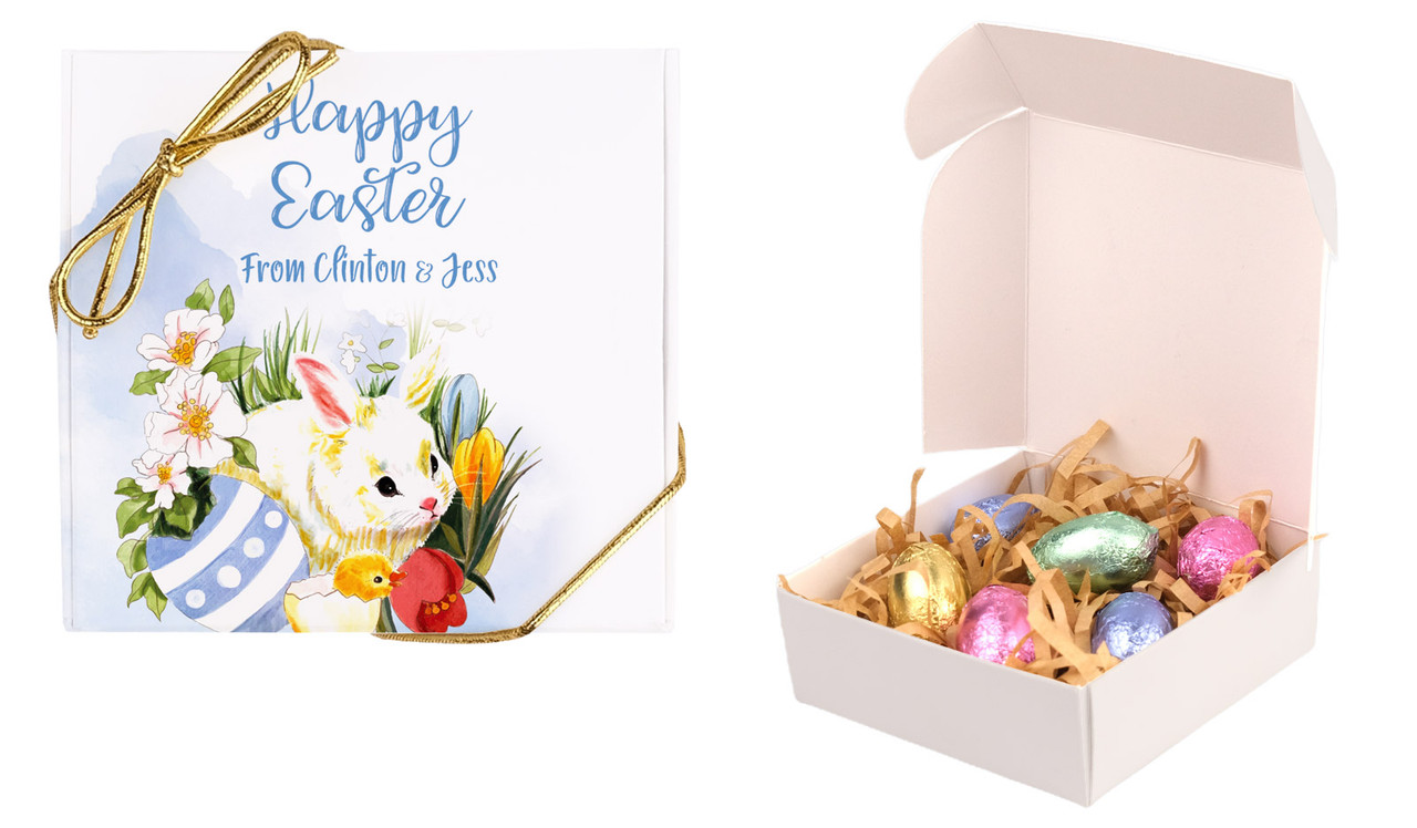 Easter Scene Personalised Easter Egg Nest Box