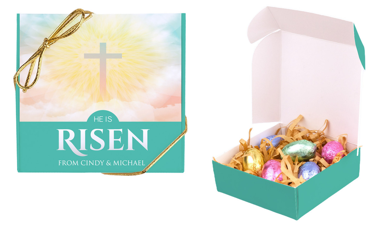 Heavenly Cross Personalised Easter Egg Nest Box