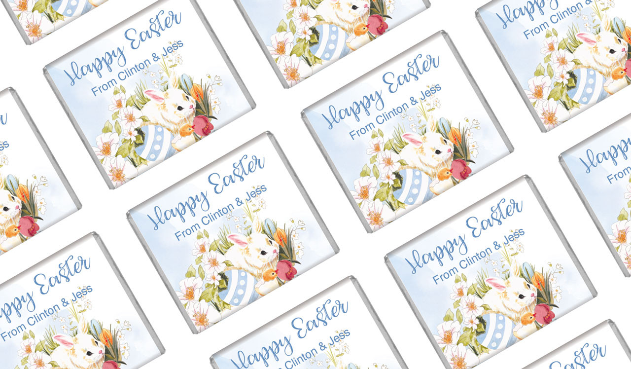 Easter Scene Personalised Easter Mini Chocolates