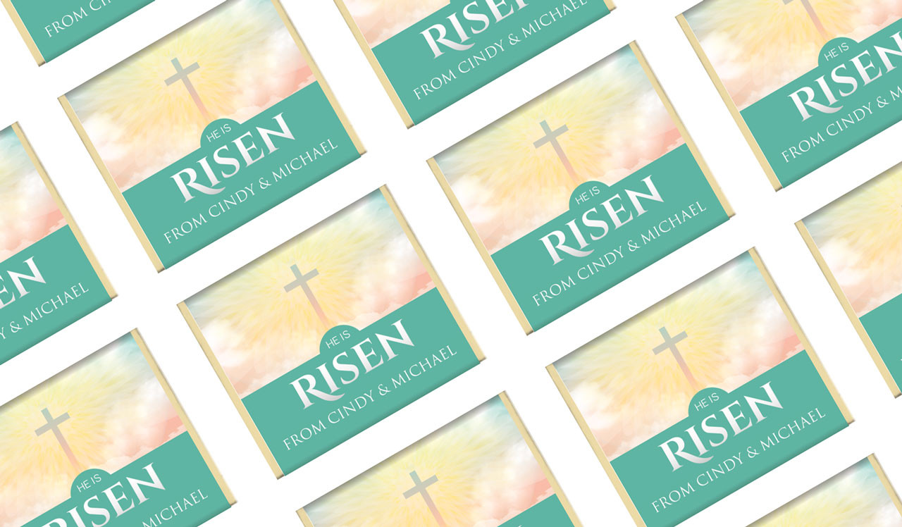 Heavenly Cross Personalised Easter Mini Chocolates