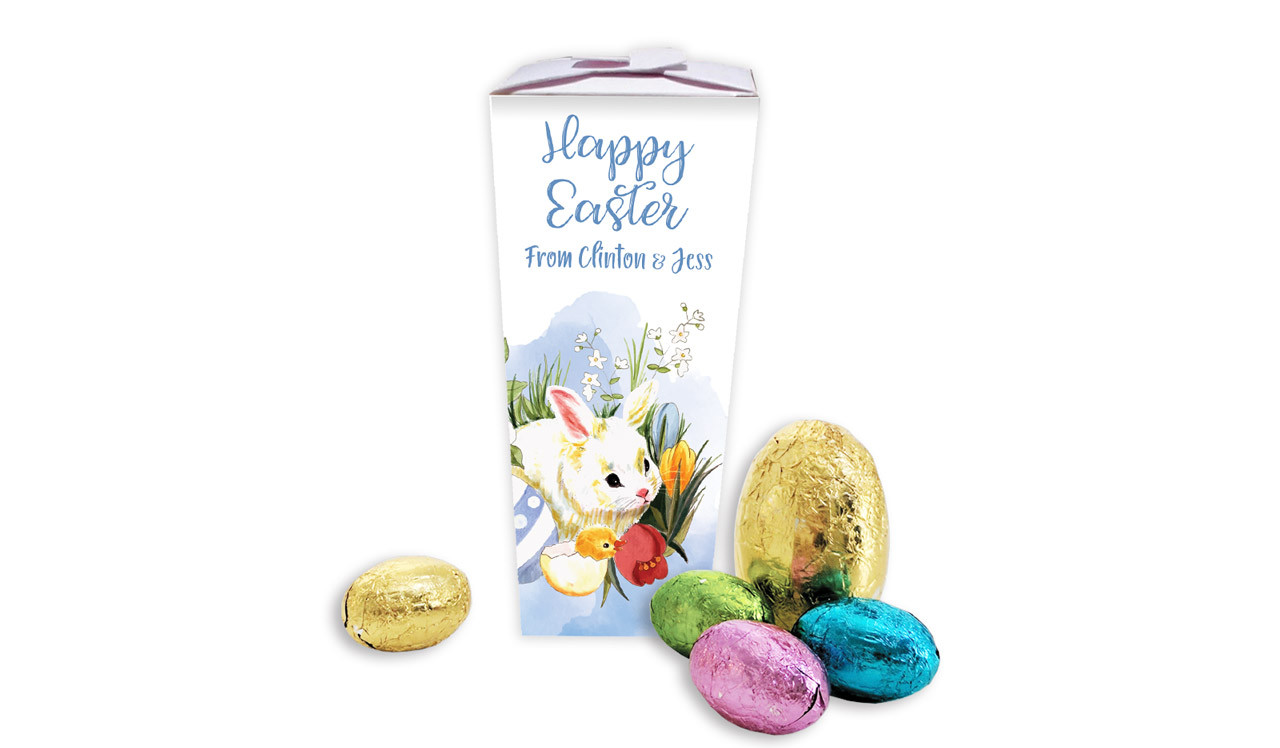 Easter Scene Personalised Easter Egg Chocabox
