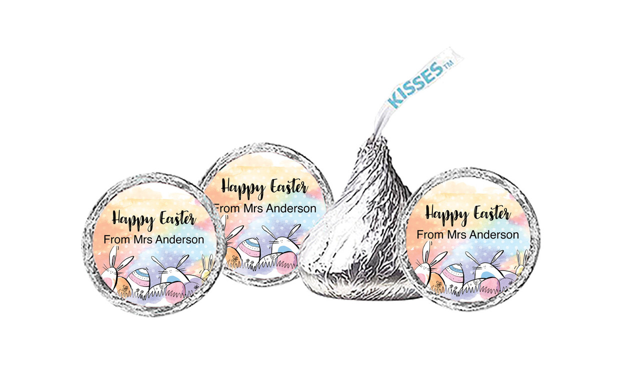 Rainbow Bunnies Personalised Hershey's Kisses