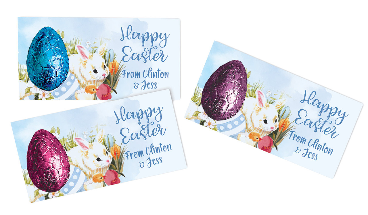 Lilac Personalised Easter Egg Card