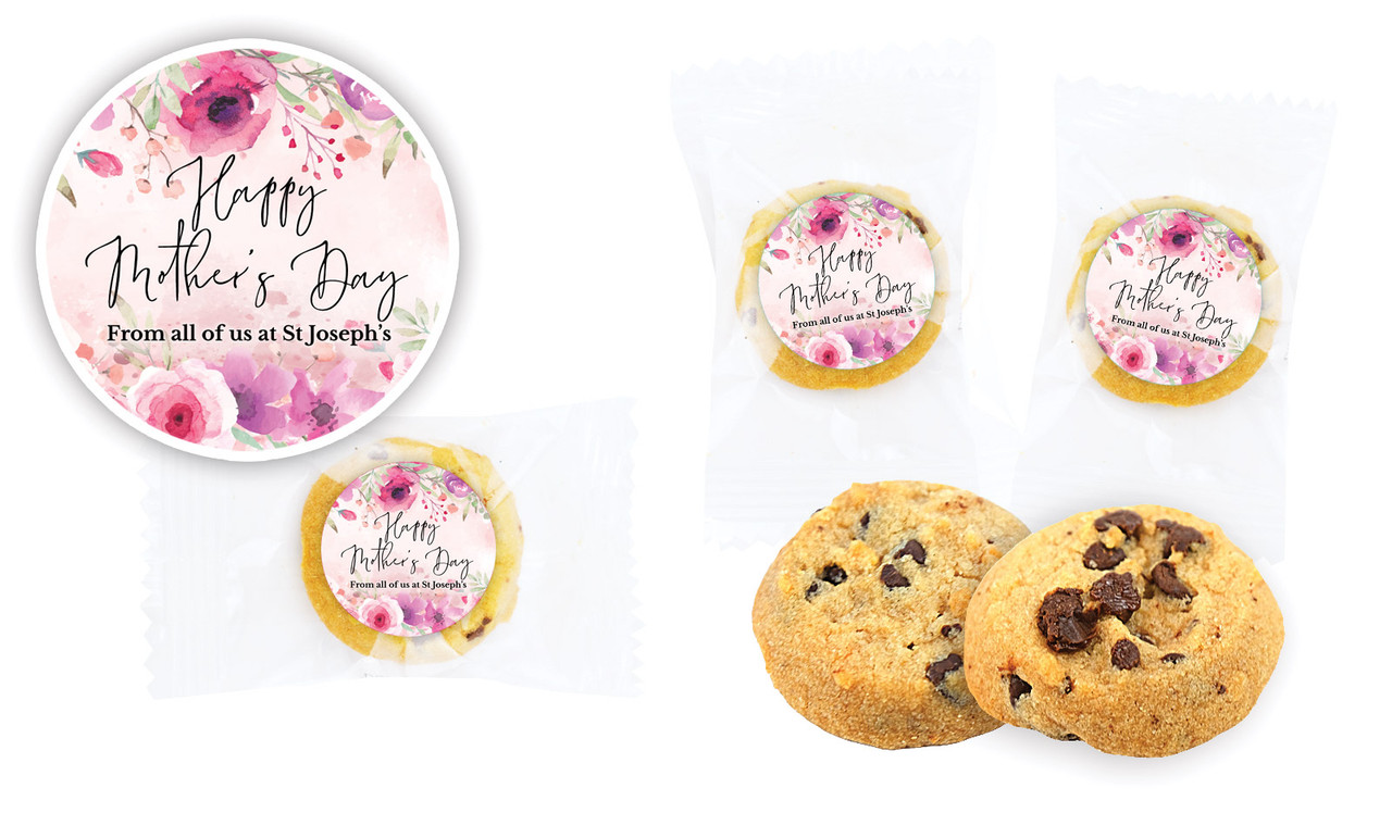 Floral Watercolour Mothers Day Personalised Cookie 5g