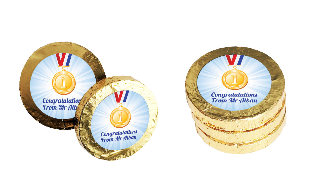 Medal 1st Place Custom Chocolate Coins