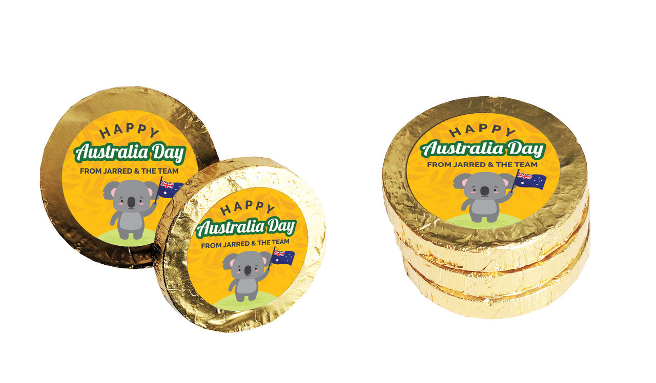 Cute Koala Custom Chocolate Coin