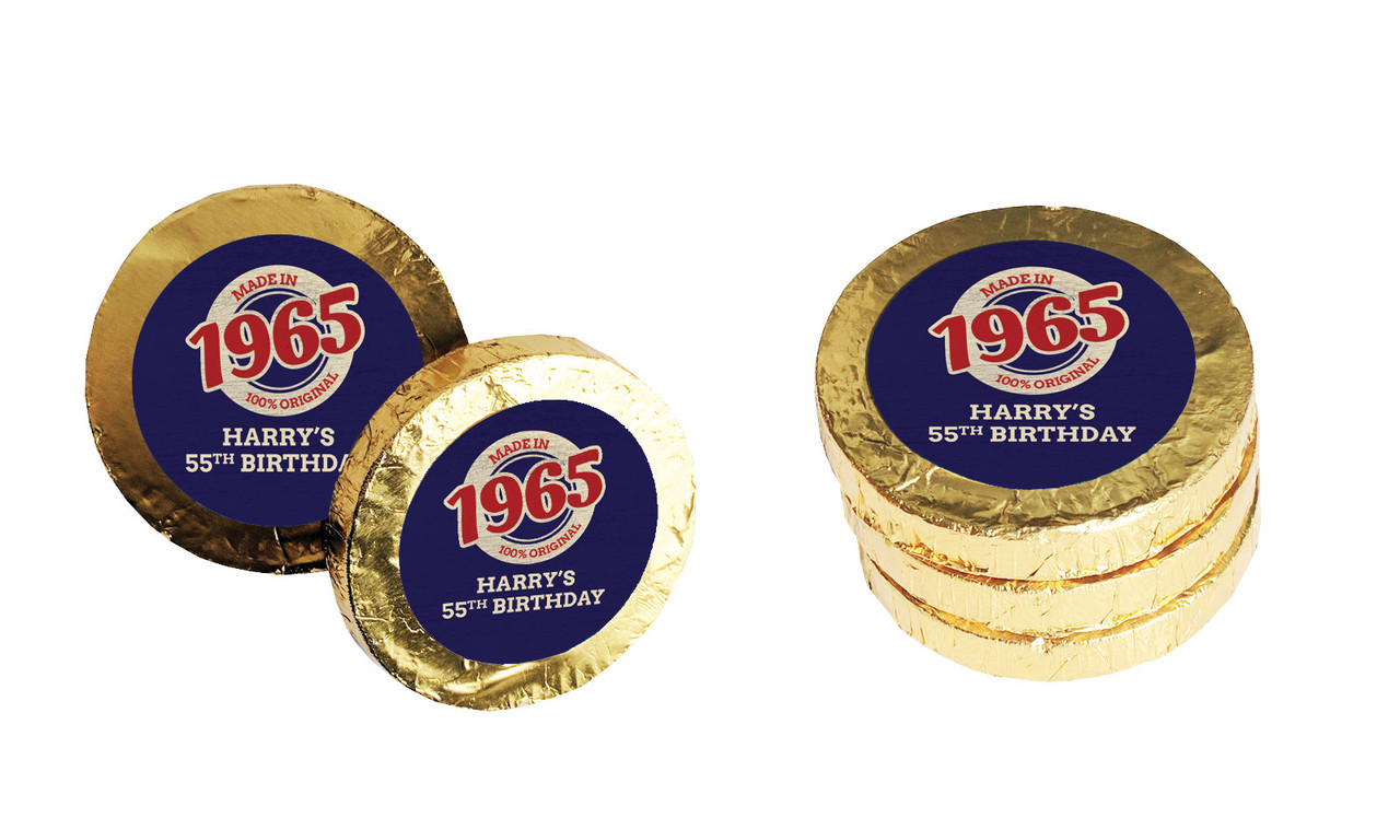 Made In Year Personalised Chocolate Coin