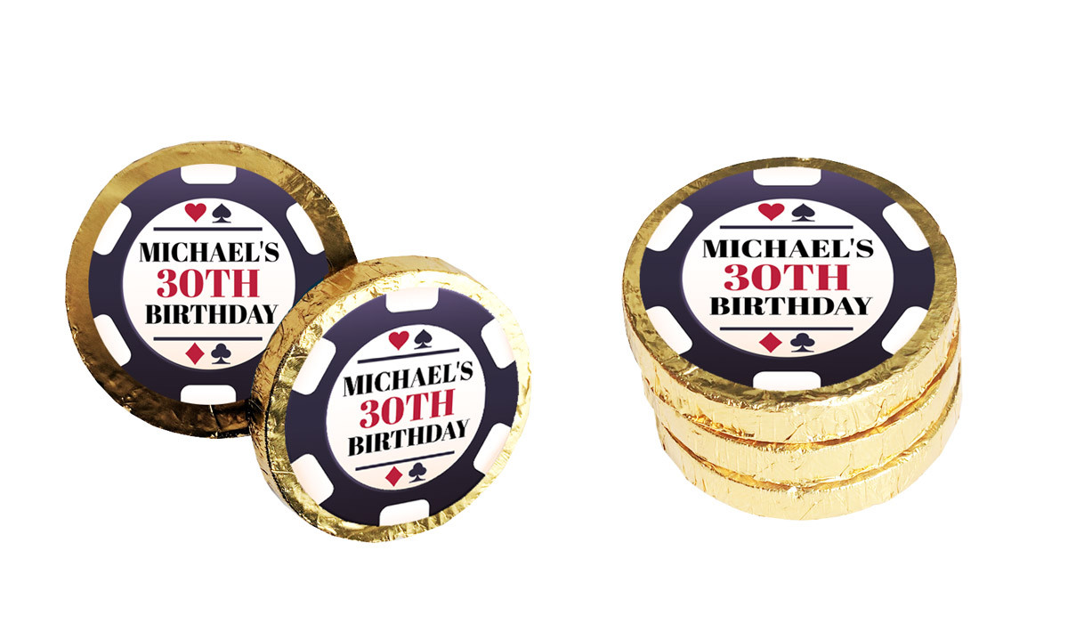 Poker Night Personalised Chocolate Coin