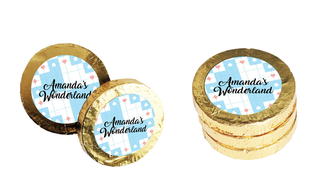 Alice In Wonderland Personalised Chocolate Coin