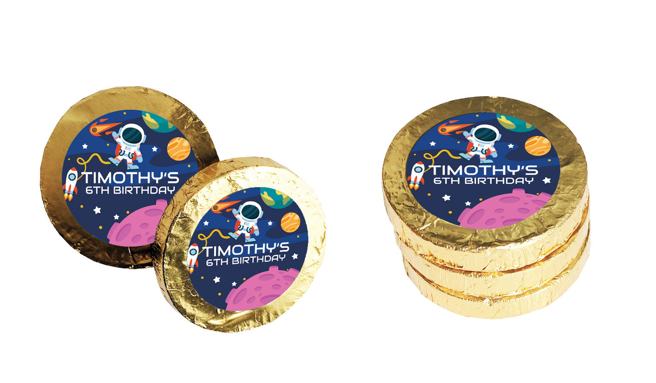 Astronaut Personalised Chocolate Coin