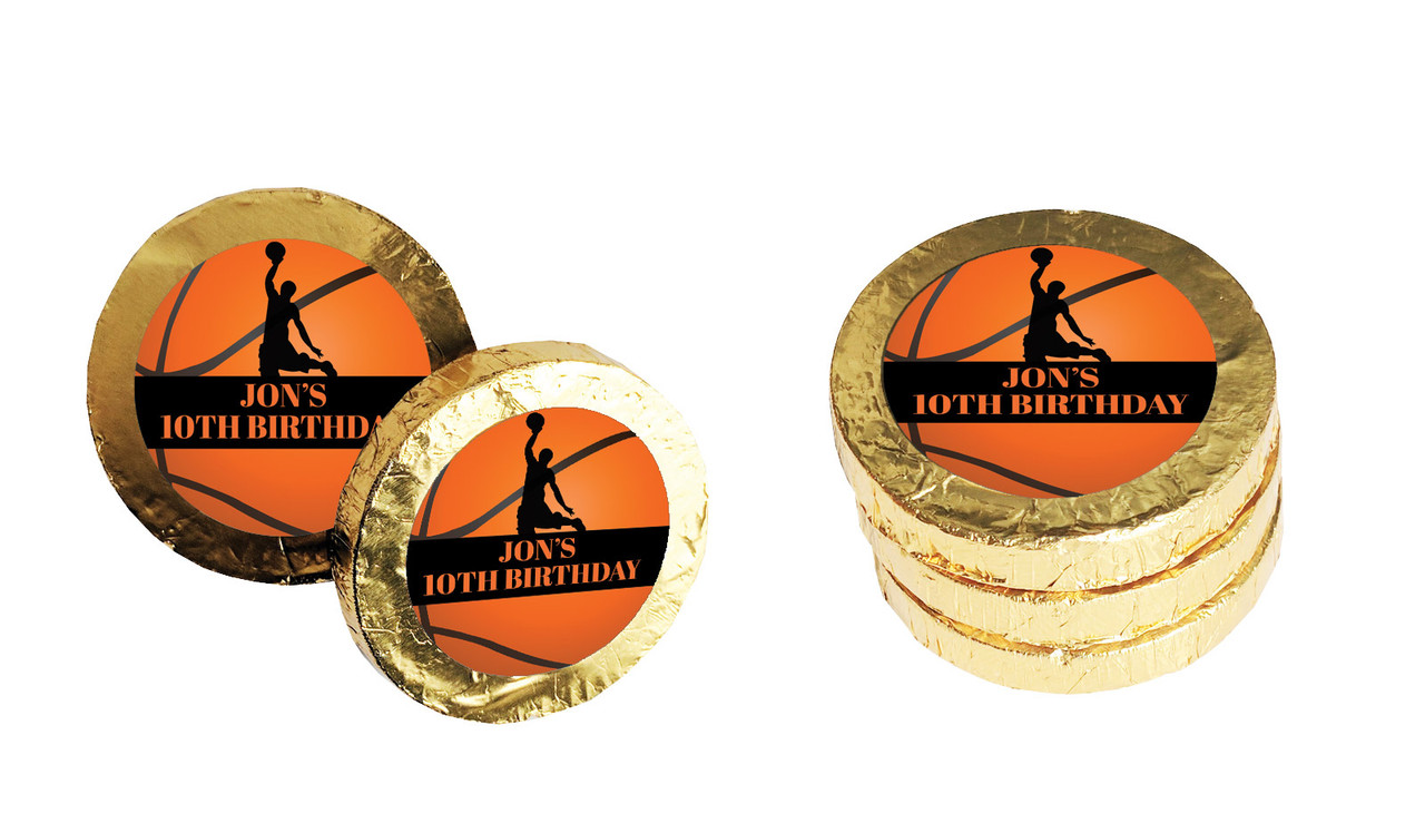 Basketball Personalised Chocolate Coin