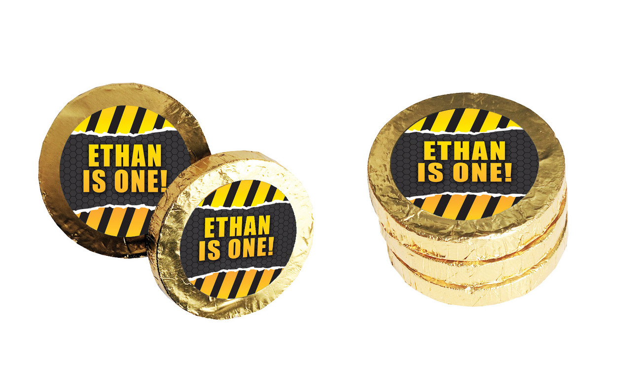 Construction Builders Personalised Chocolate Coin