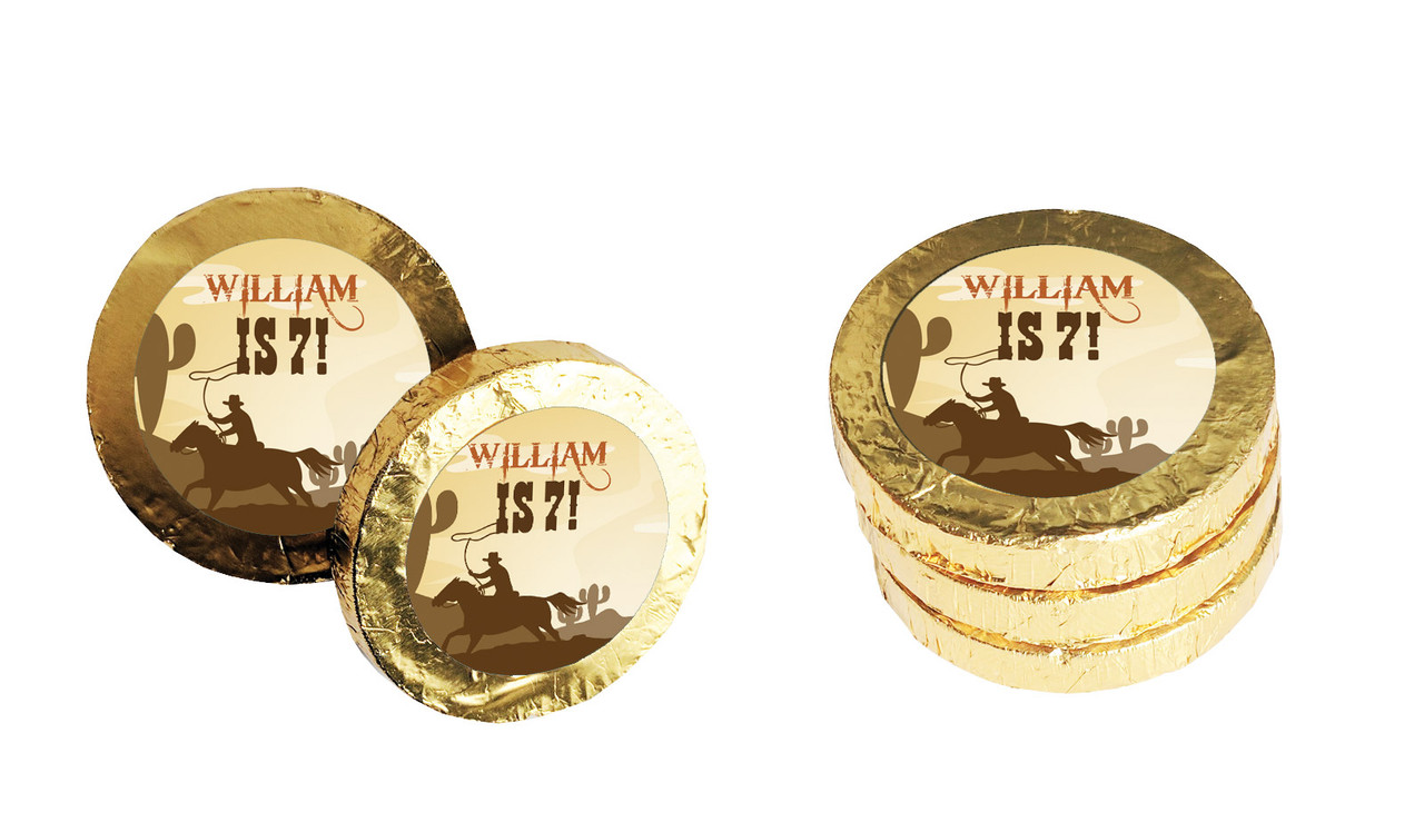 Cowboy Personalised Chocolate Coin