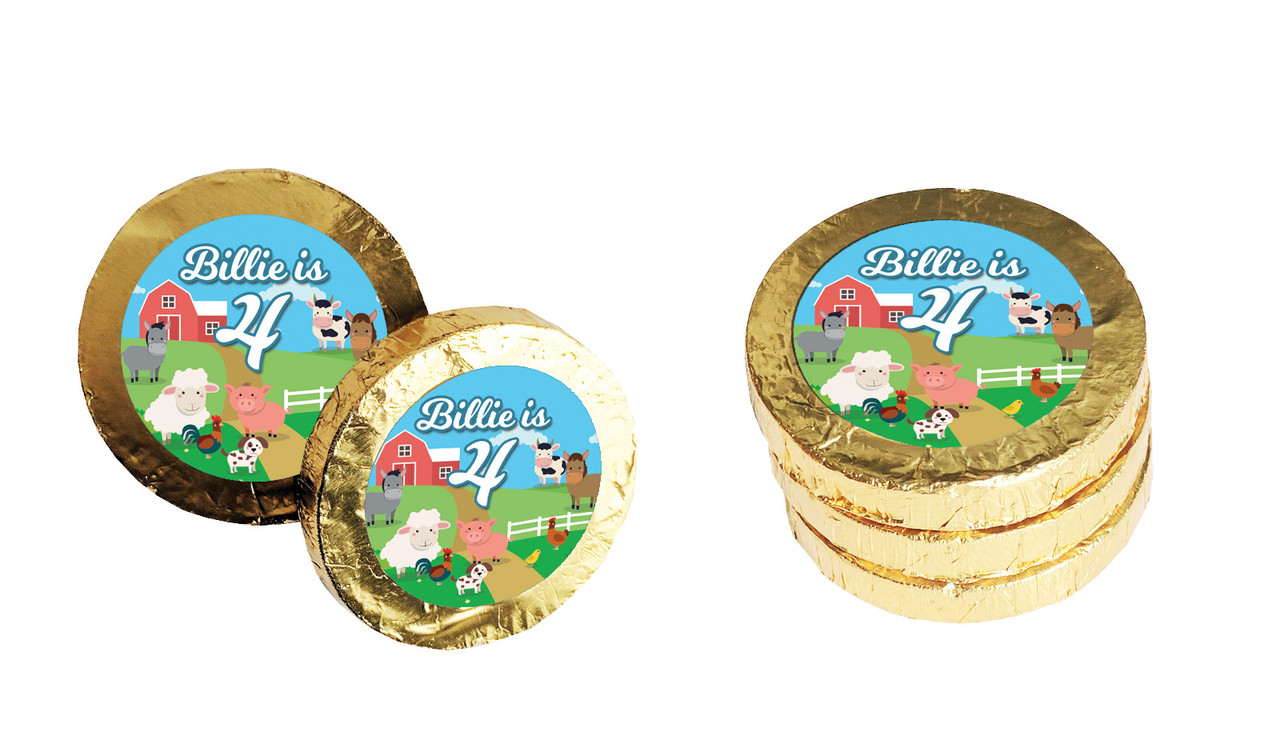 Down The Farm Personalised Chocolate Coin