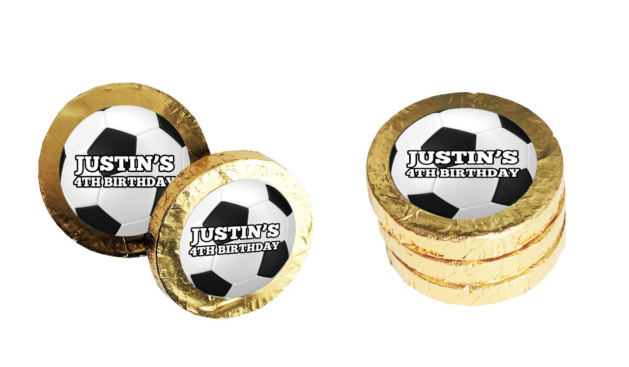 Soccer Personalised Chocolate Coin