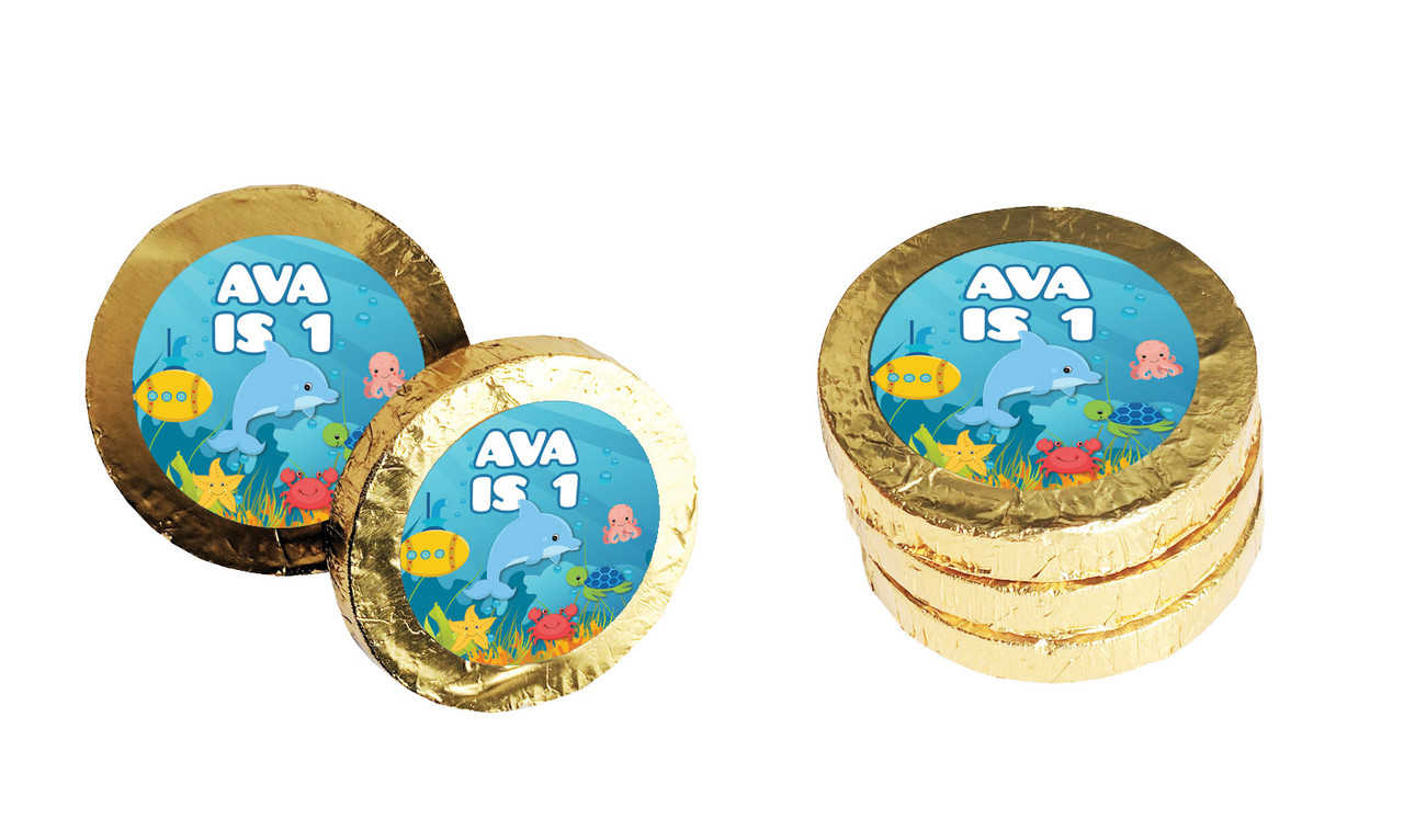 Under The Sea Personalised Chocolate Coin