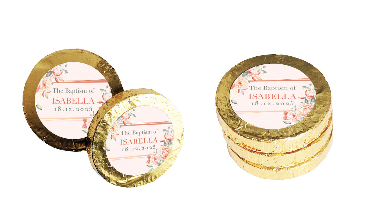 Classic Christening Chocolate Coin