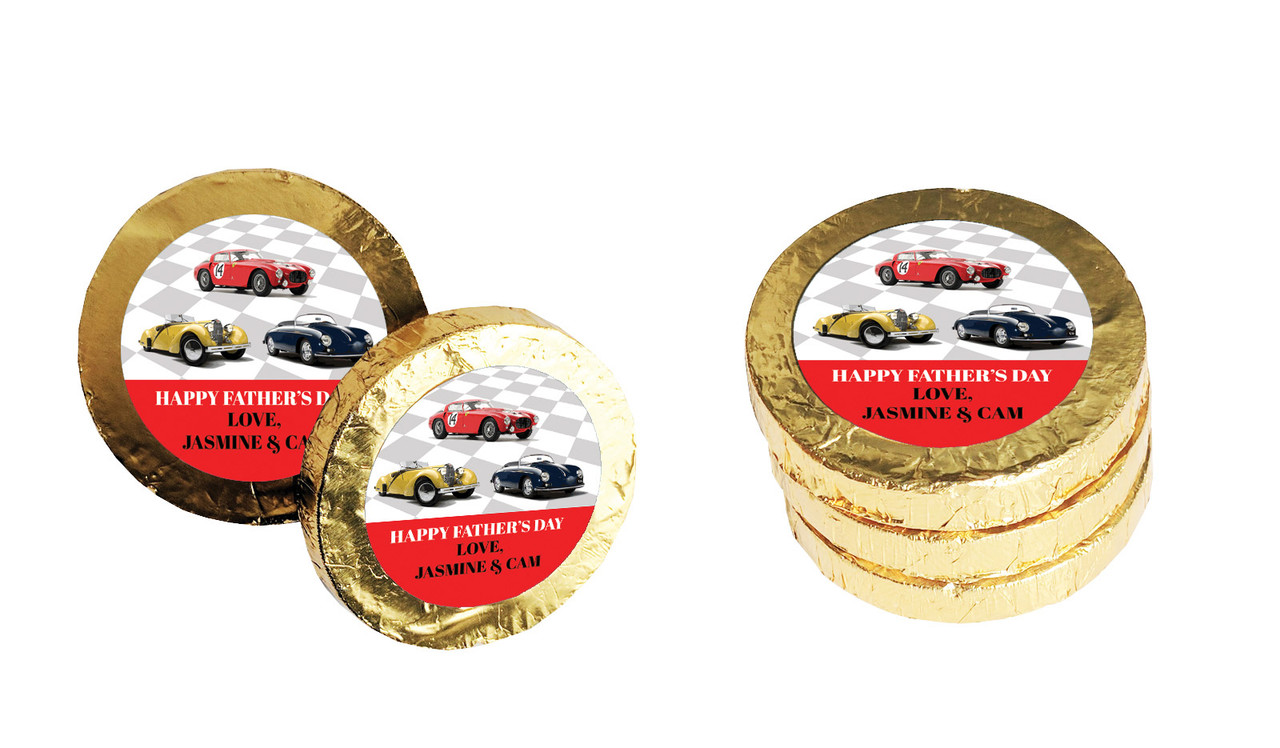 Cars Of Yesteryear Fathers Day Chocolate Coin