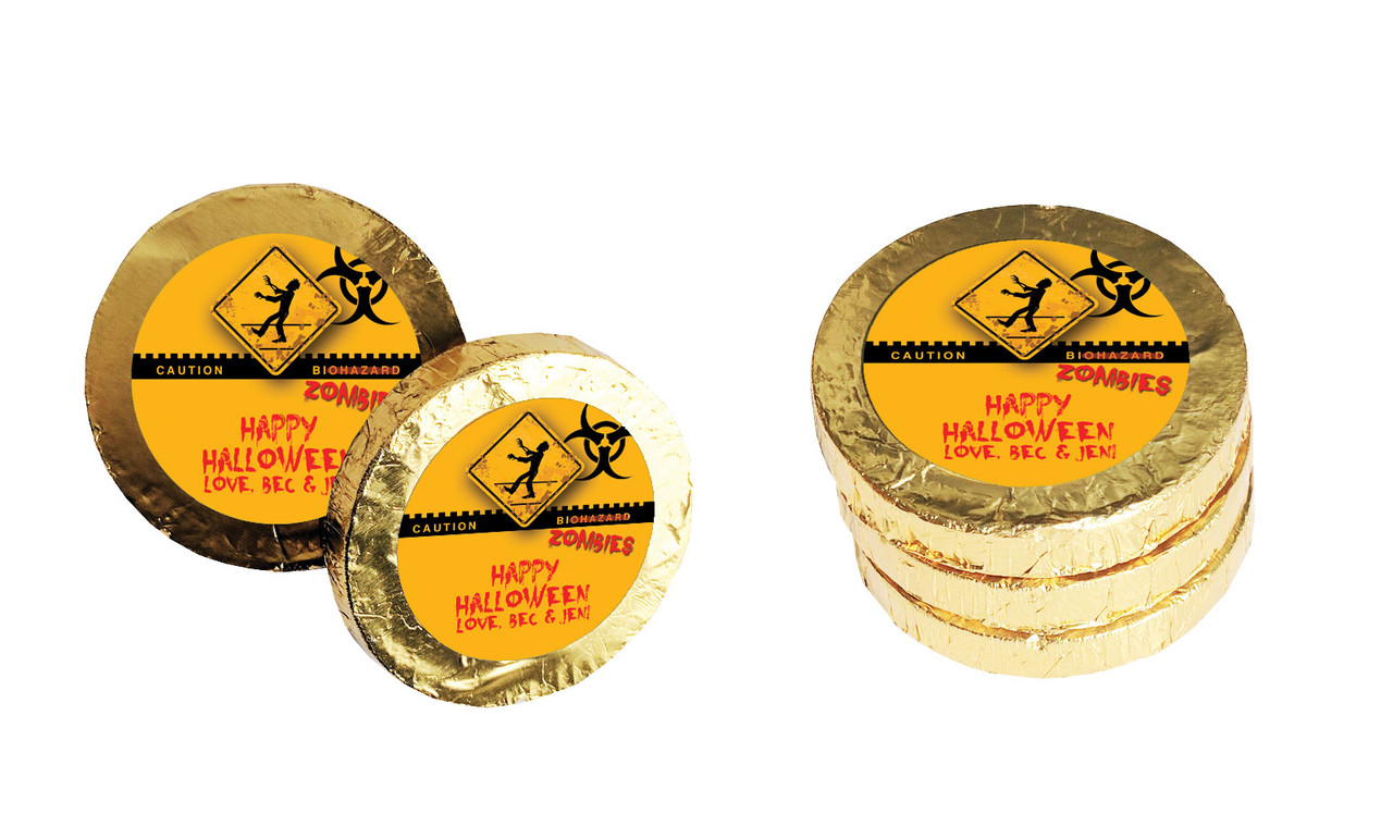 Zombie Apocalypse Halloween Chocolate Coin