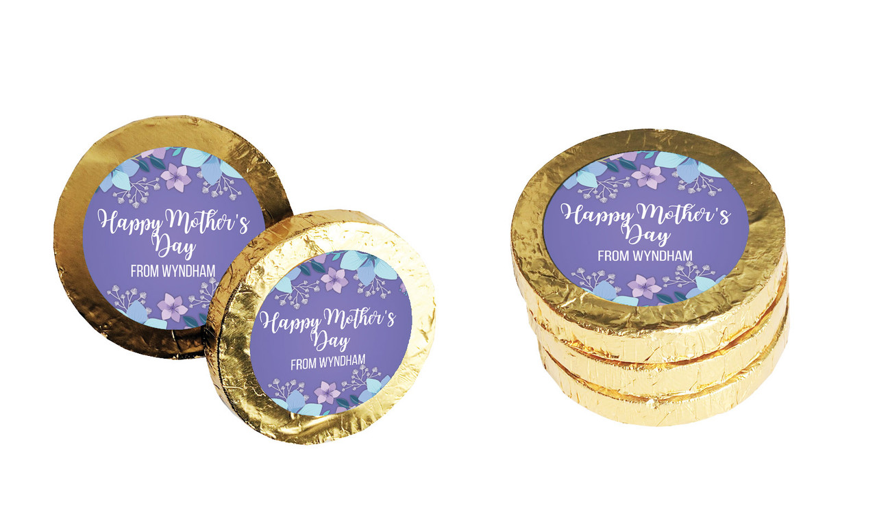 Dusk Flowers Mothers Day Chocolate Coin