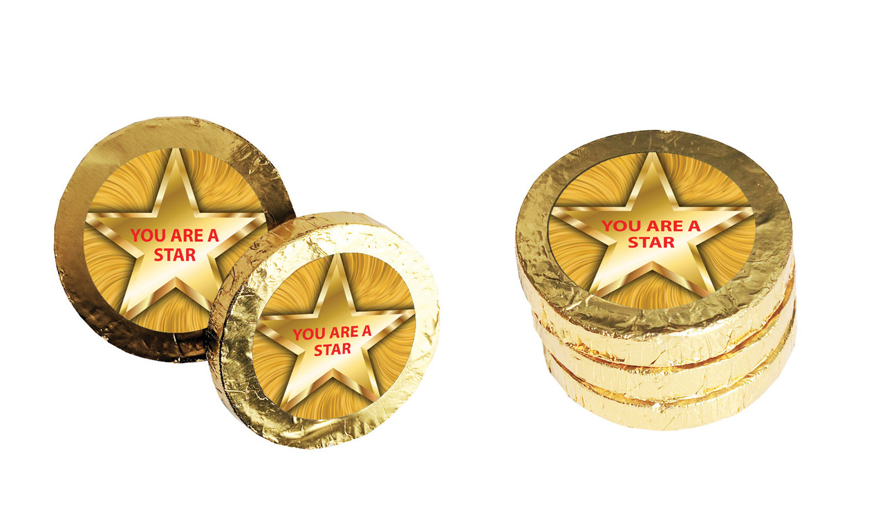 Star Personalised Chocolate Coin