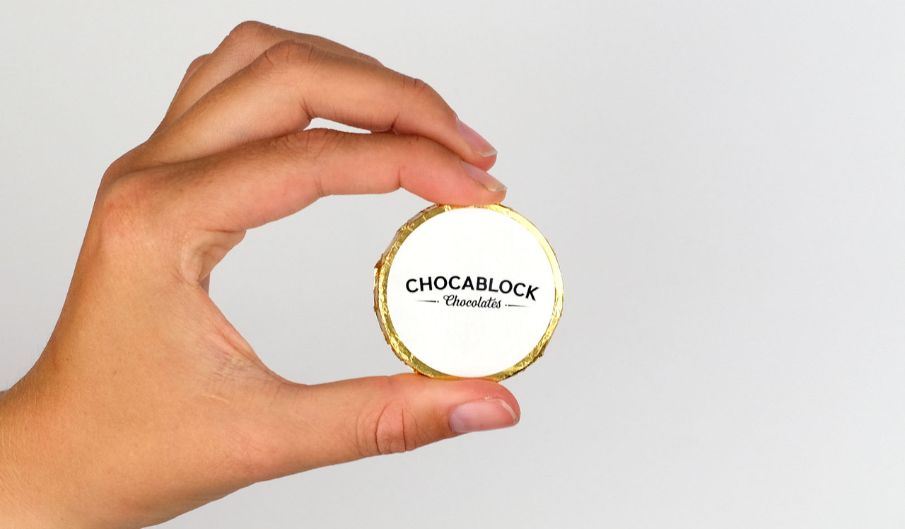 Size comparison of chocolate coins