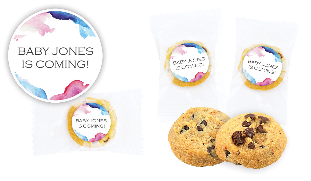 Mixed Watercolour Baby Shower Bite-Size Cookie 5g
