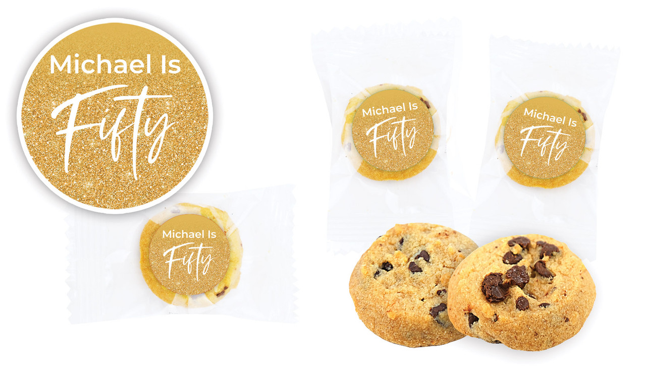 50th Birthday Personalised Bite-Size Cookie 5g