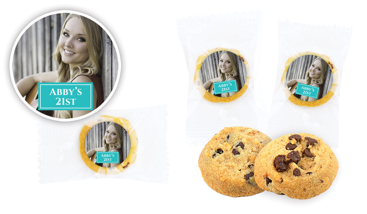 A Photo Vertical Personalised Bite-Size Cookie 5g