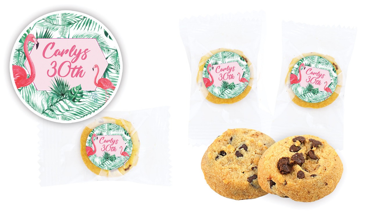 Flamingo Jungle Personalised Bite-Size Cookie 5g