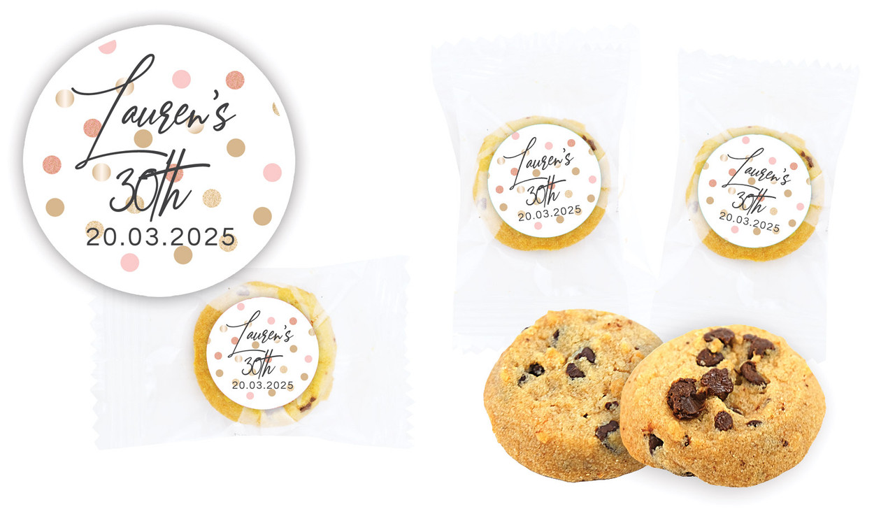 Metallic Confetti Personalised Bite-Size Cookie 5g