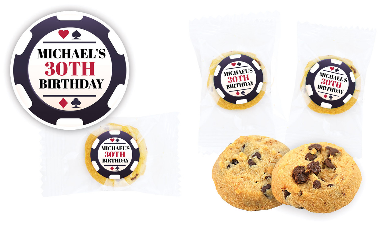 Poker Night Personalised Bite-Size Cookie 5g