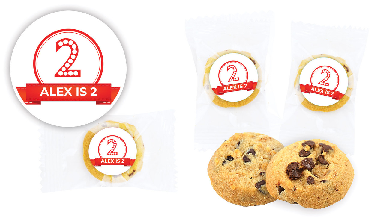 Number In Red Birthday Bite-Size Cookie 5g