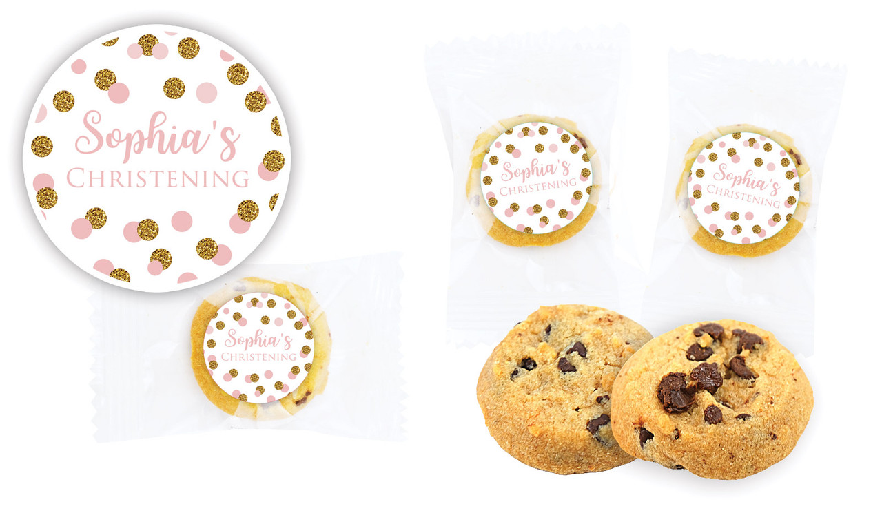 Confetti Pink Christening Bite-Size Cookie 5g