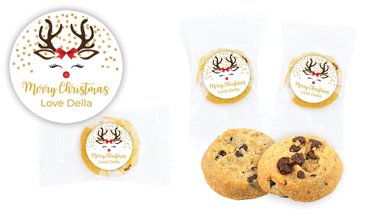 Reindeer Face Christmas Bite-Size Cookie 5g