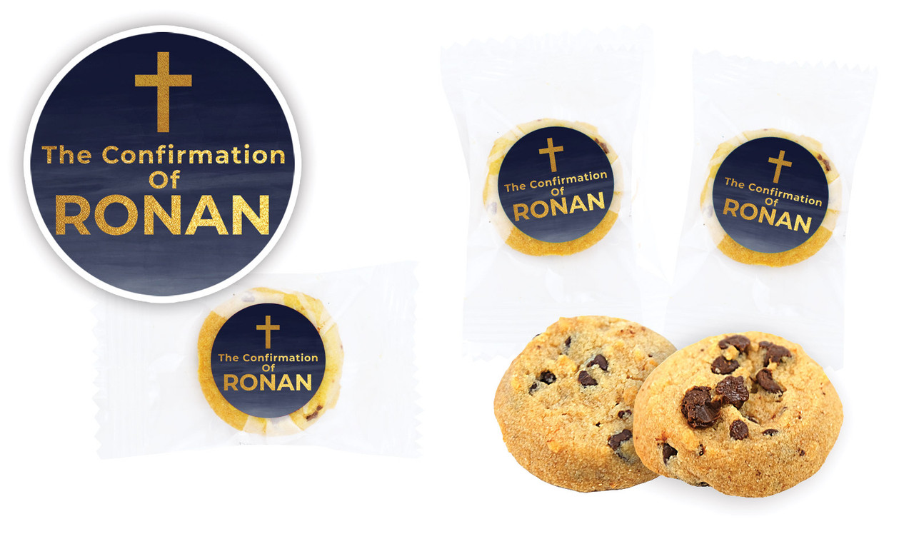 Navy Blue Watercolour Confirmation Bite-Size Cookie 5g