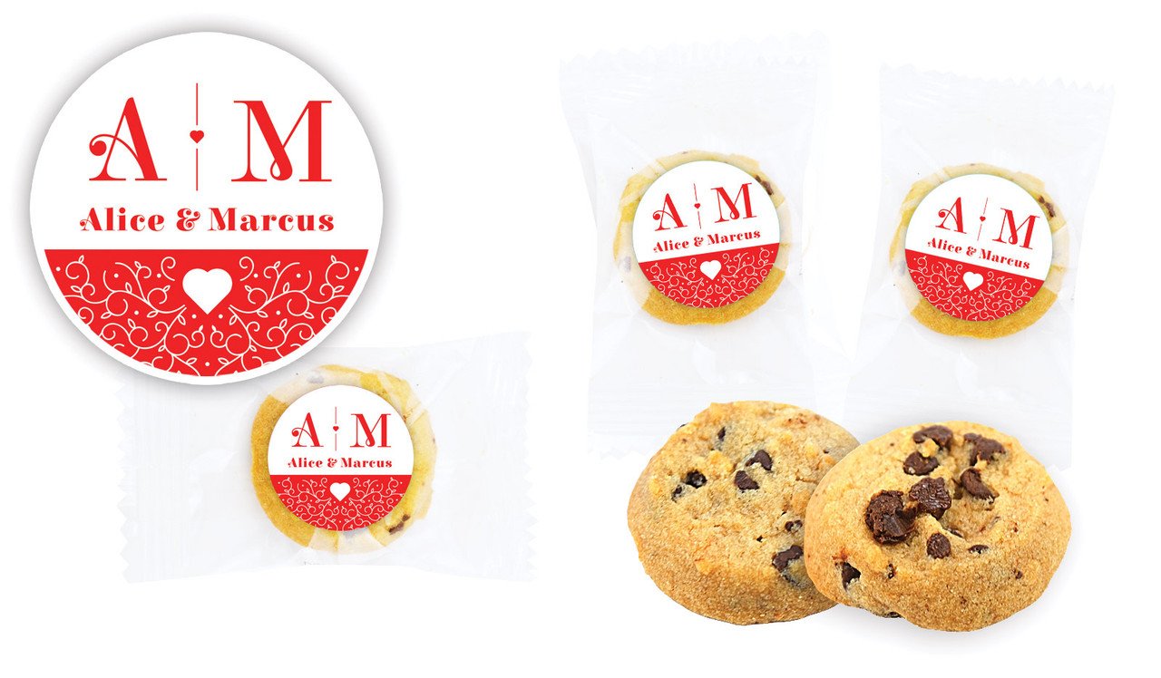 Ornamental Monogram Engagement Bite-Size Cookie 5g