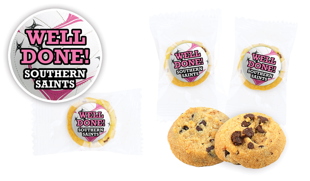 Netball Ball Personalised Bite-Size Cookie 5g