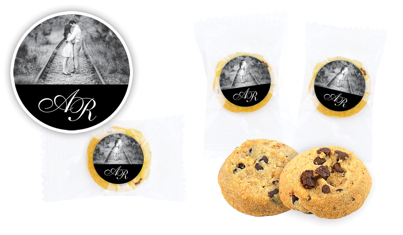 Add A Photo Black Wedding Bite-Size Cookie 5g