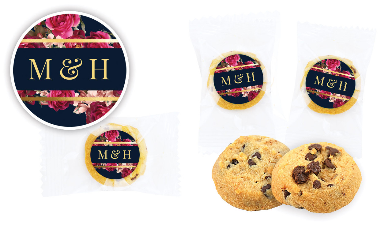 Bold Floral Wedding Bite-Size Cookie 5g