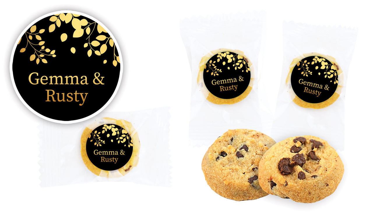 Gold Leaves Wedding Bite-Size Cookie 5g
