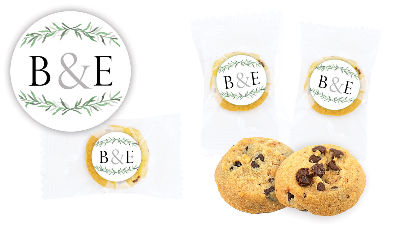 Green Branches Wedding Bite-Size Cookie 5g