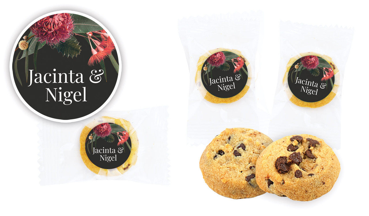 Wild Flowers Dark Wedding Bite-Size Cookie 5g