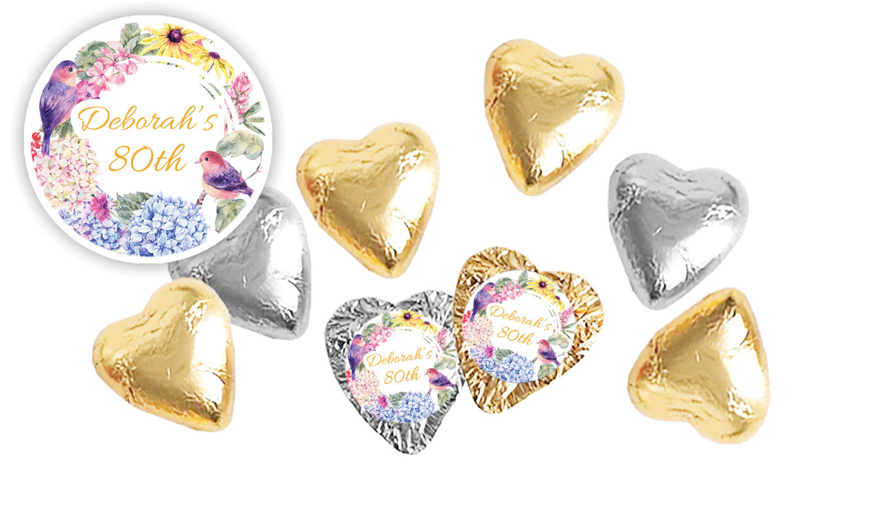 Spring Life Personalised Foil Chocolate Hearts