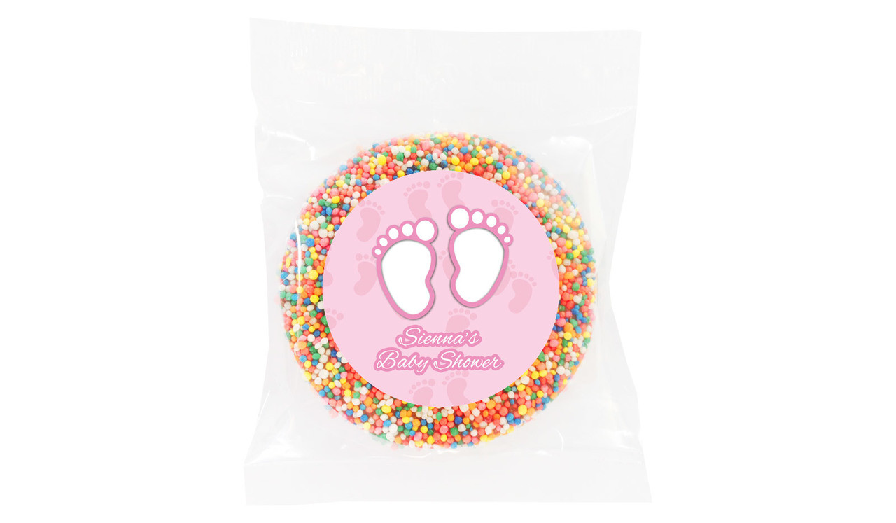 Baby Feet In Pink Baby Shower Giant Chocolate Freckle