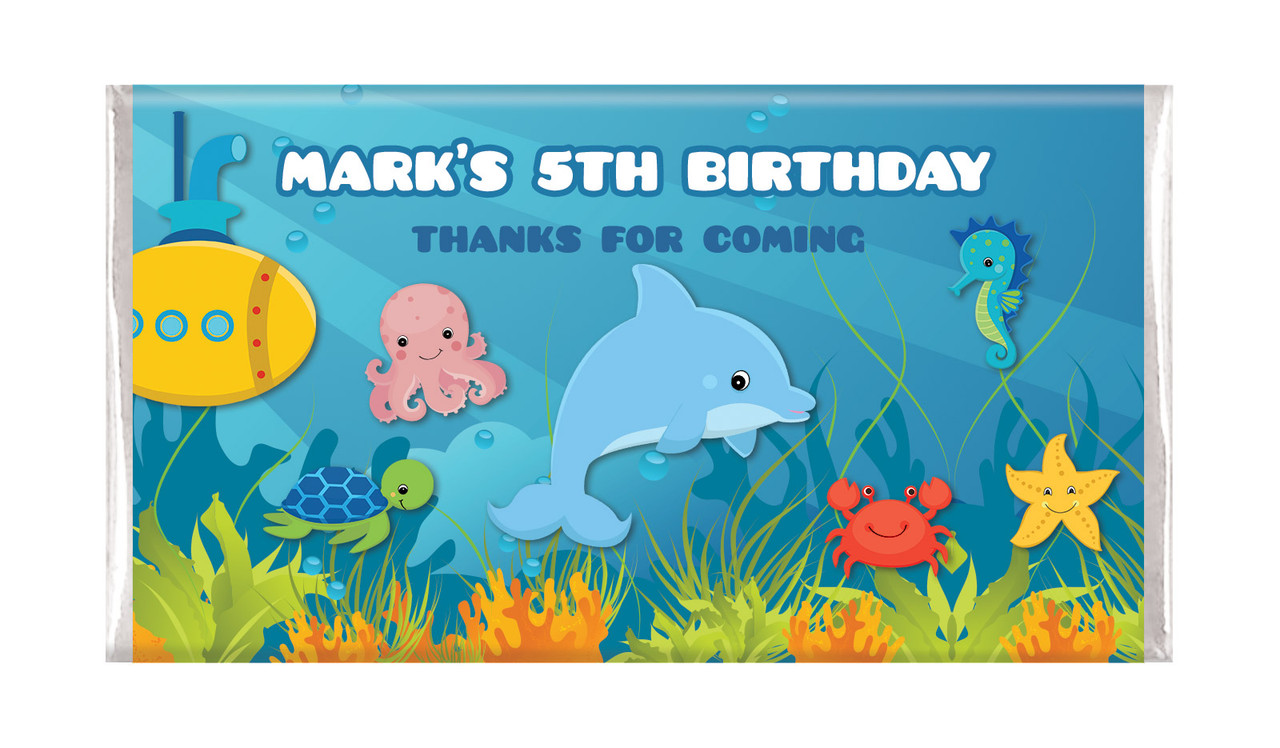 Under The Sea Personalised Chocolate Bar