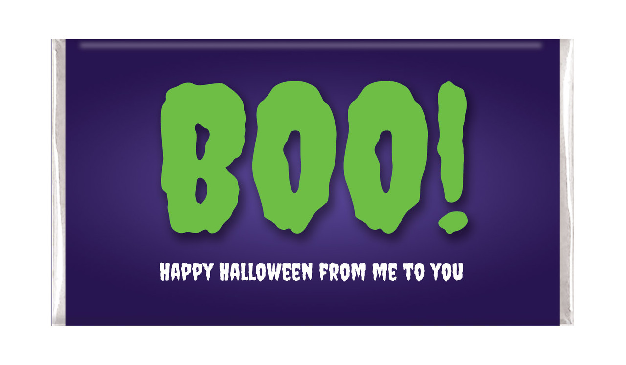 Boo Halloween Personalised Chocolate Bar