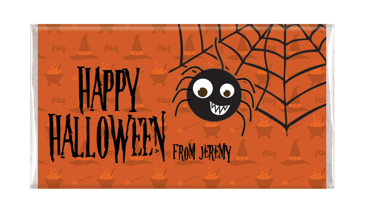 Spider Halloween Personalised Chocolate Bar